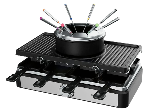 Switch On Fondue-Raclette Grill Combination